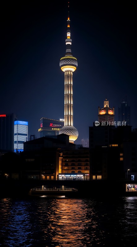 东方明珠与城市夜景
