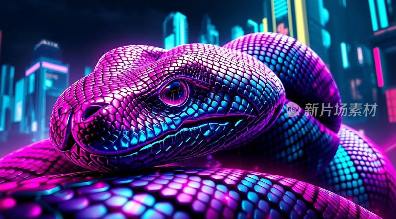 霓虹蛇影