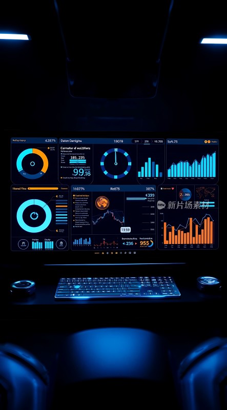 未来科技感数据分析界面