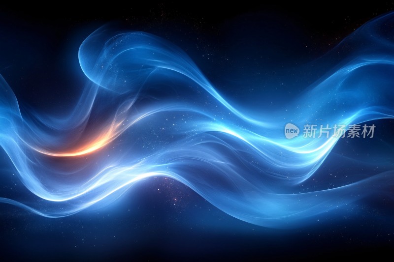 蓝色动感光效线条背景图