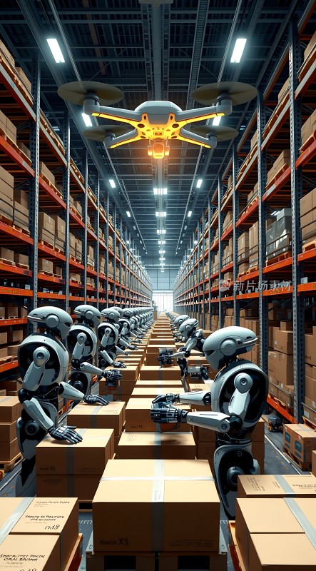 智能仓储机器人协作搬运货物