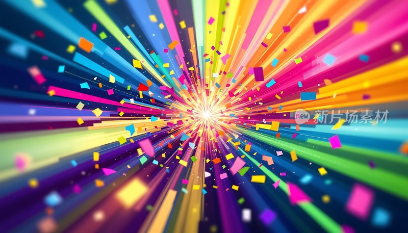 五彩斑斓光芒四射