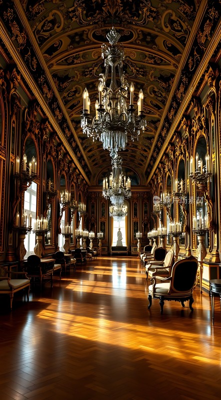 金色大厅里的奢华光影