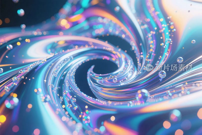 彩色漩涡抽象艺术图