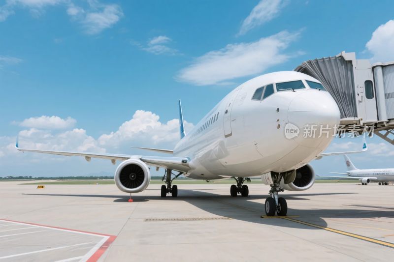 机场停靠的大型民航客机
