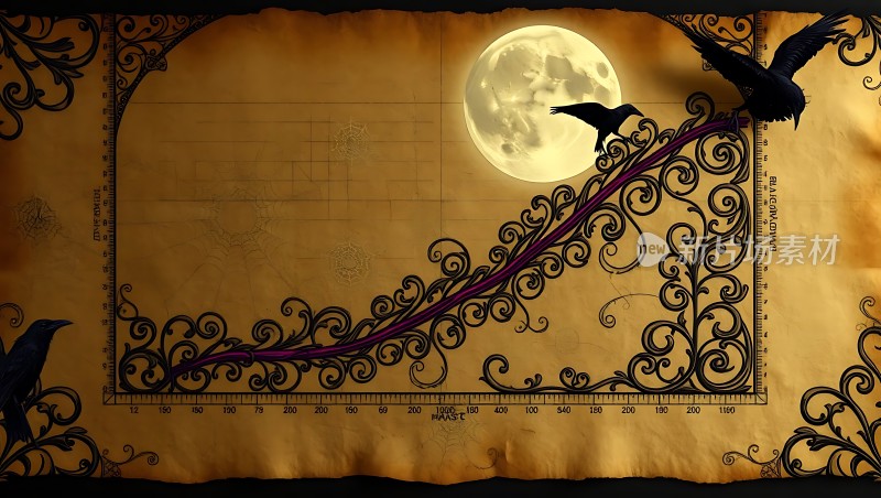 古卷上的神秘月夜