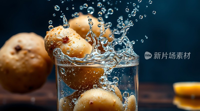 新片场素材 水中土豆