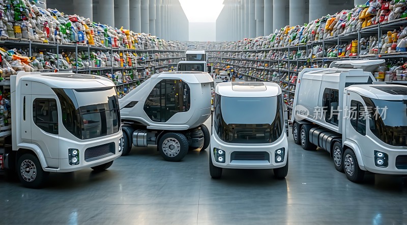 未来物流中心智能卡车与自动化仓储系统