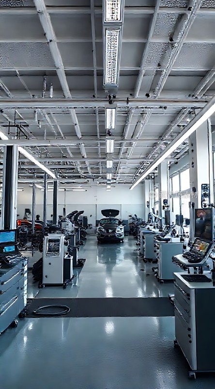 现代汽车维修车间设备齐全环境整洁
