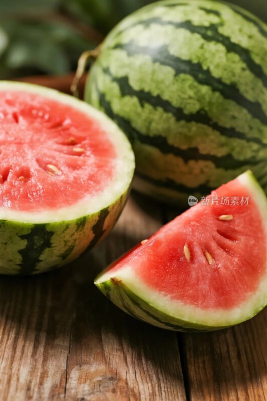 新鲜西瓜特写摄影