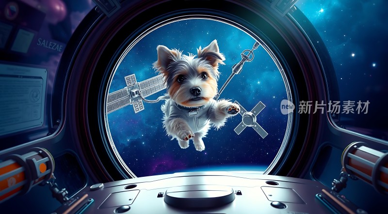 太空遨游的小狗