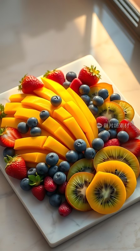 阳光下的水果拼盘
