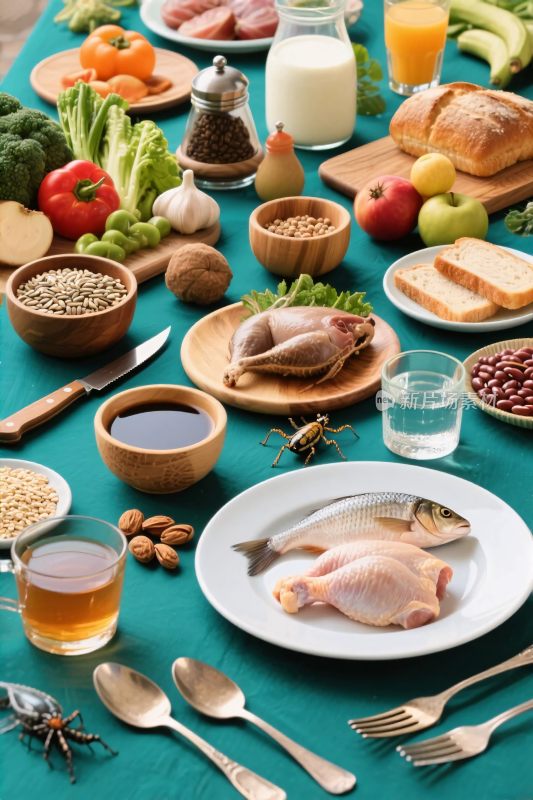 丰富食材展示图