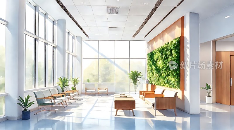 现代简约大厅绿植点缀自然光线充足