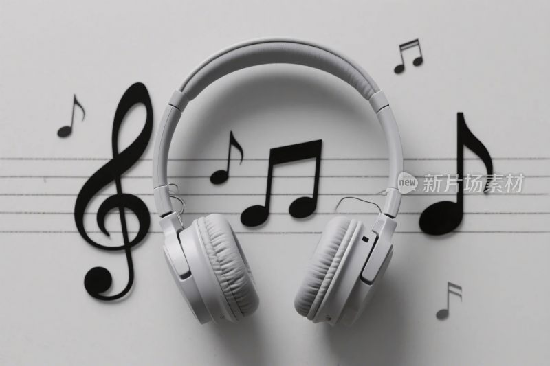 音乐主题耳机插画