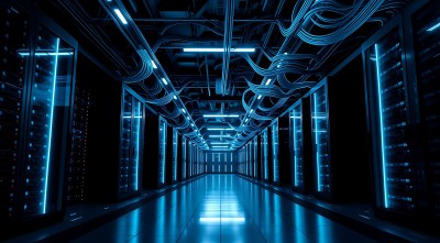 科技感数据中心走廊 科技感数据中心走廊