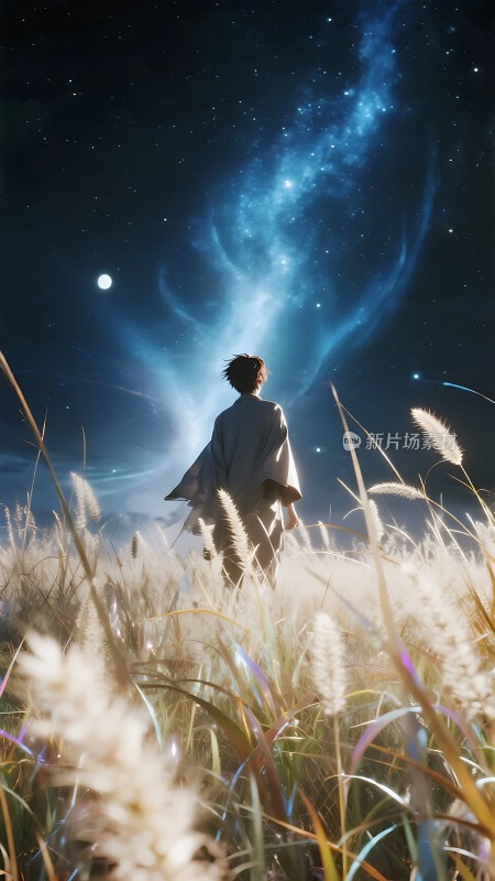 星辰下的孤独行者