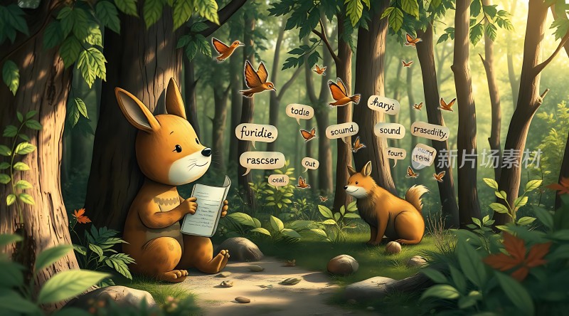 森林里的阅读时光