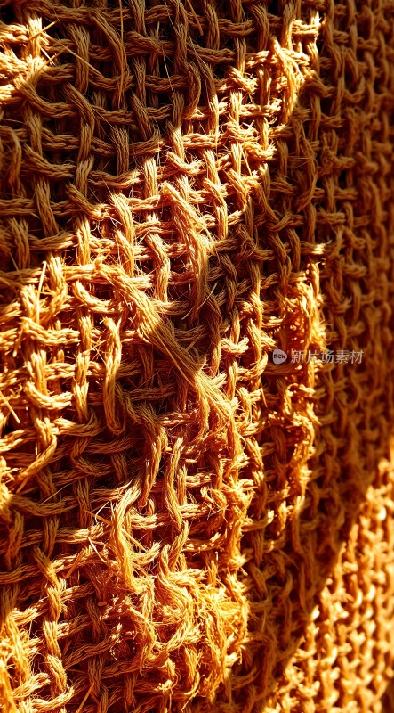 阳光下的金色编织纹理