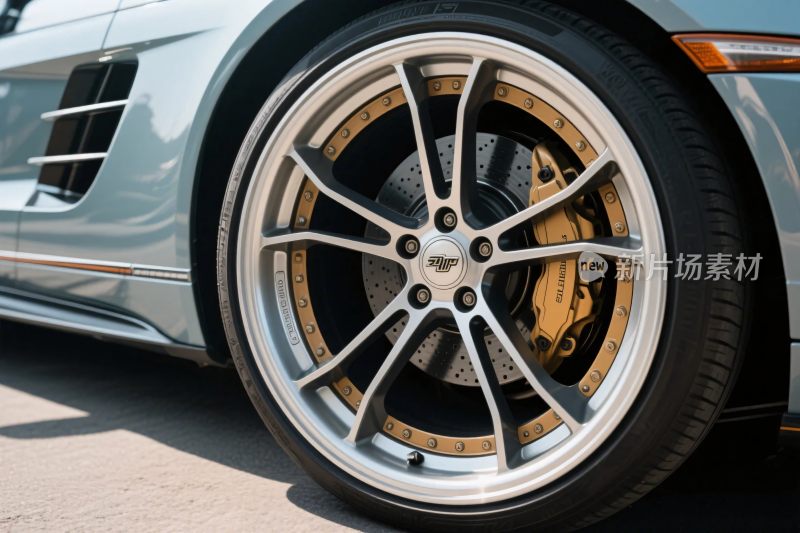 汽车轮毂特写摄影