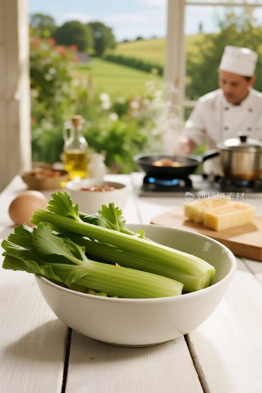 厨房烹饪食材场景