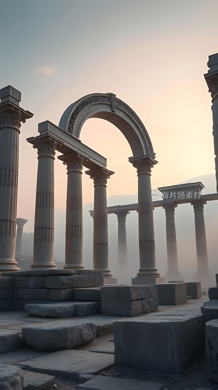 晨曦下的古罗马遗迹