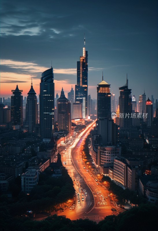 南京新街口夜色