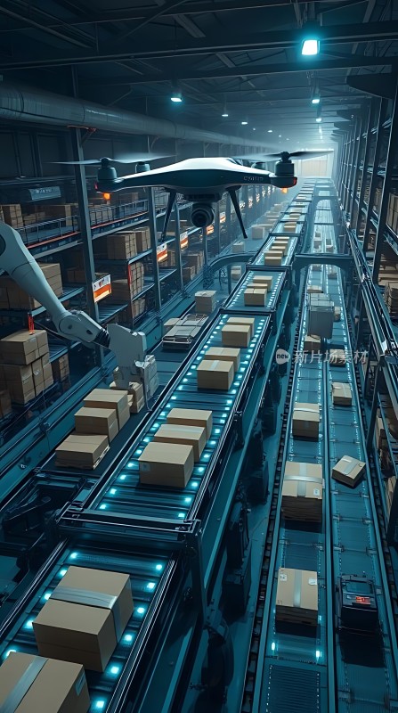 智能物流中心无人机与机器人协同作业