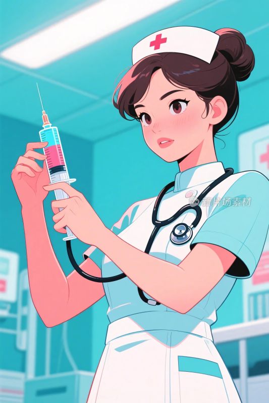 医院护士拿注射器