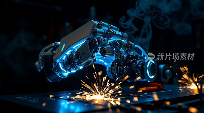 机械臂焊接火花四溅