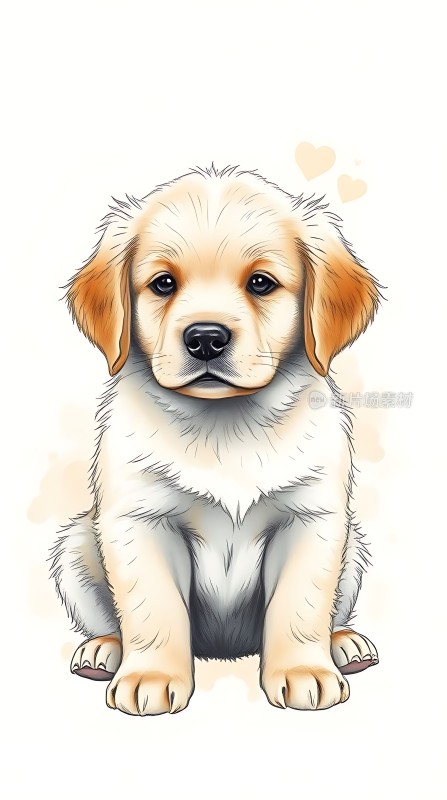 可爱小狗坐姿萌图