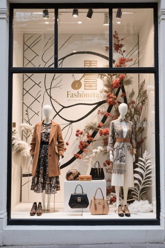 服装店橱窗陈列图