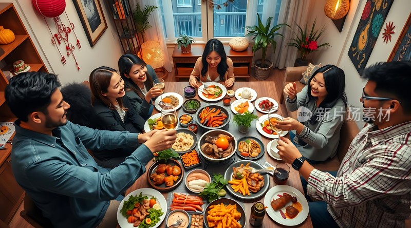 家庭聚餐温馨时刻