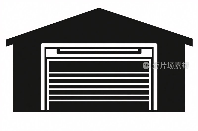 车库门窗矢量图标