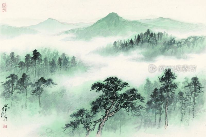 水墨山水风景画