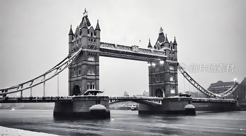 伦敦塔桥雪景