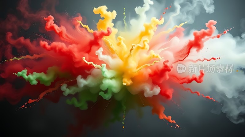 彩色烟雾爆炸