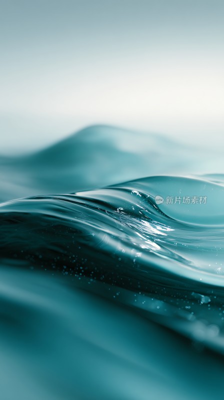 蓝色水波特写画面