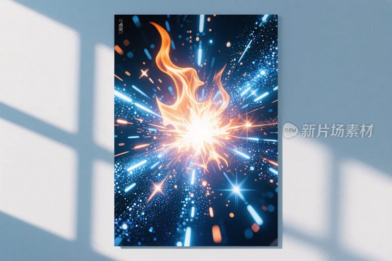 科幻火焰光效插画