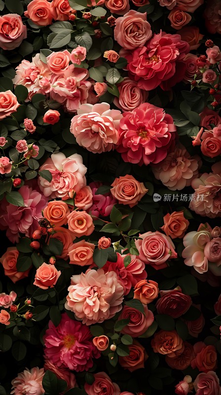 繁花似锦玫瑰盛开