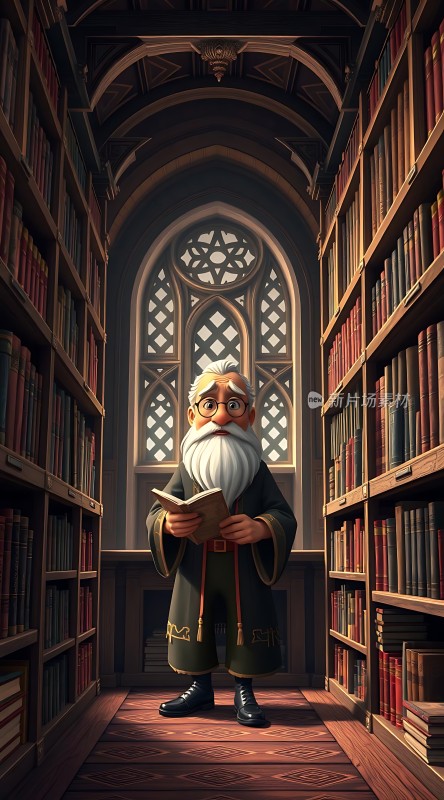 书海中的智慧长者