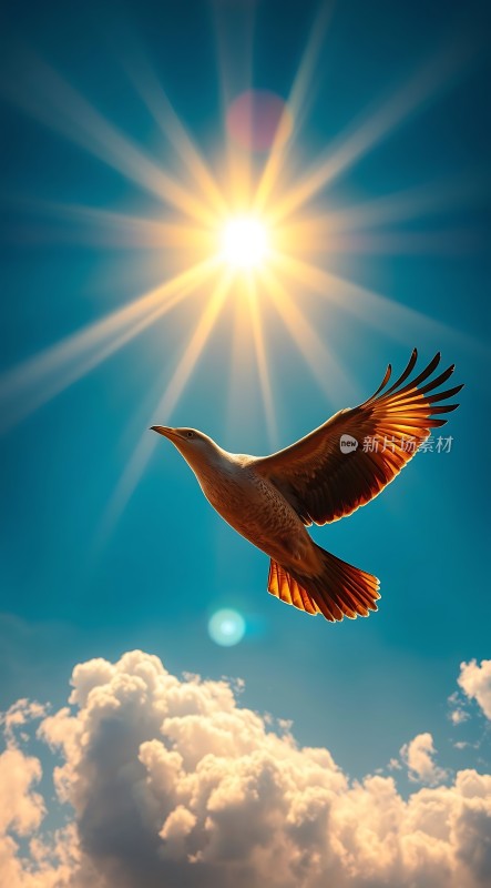 阳光下的自由飞翔