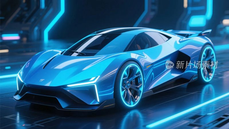 未来科幻跑车插画