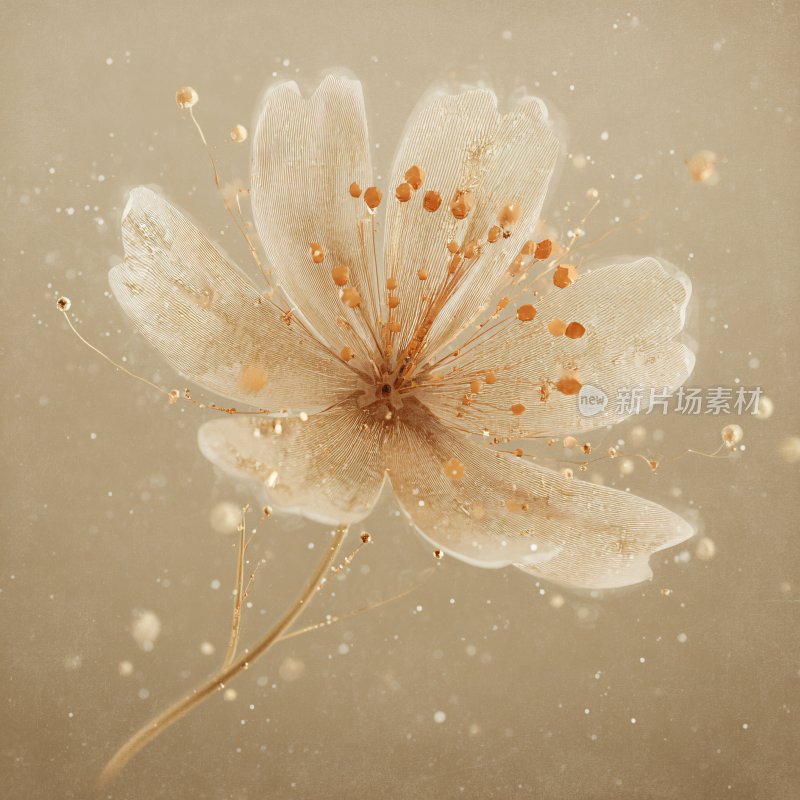 梦幻唯美的白色花朵