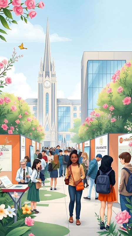 大学校园招聘会青春梦想启航