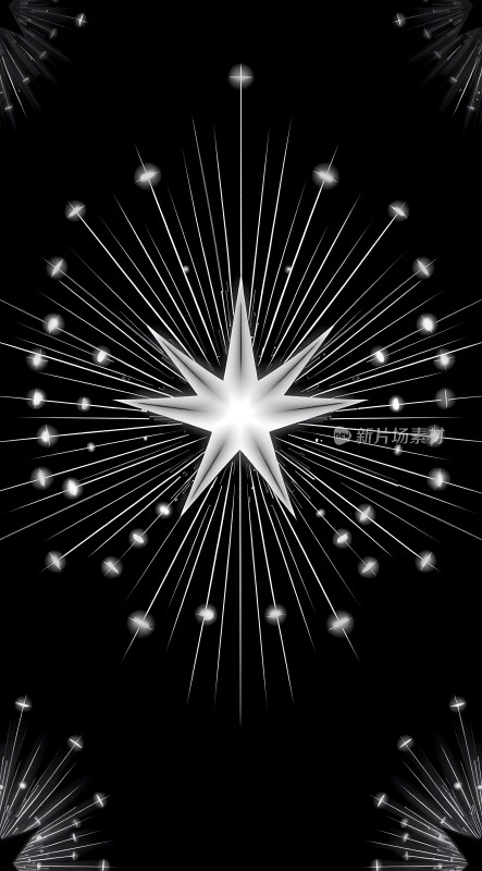 银色星芒闪耀夜空