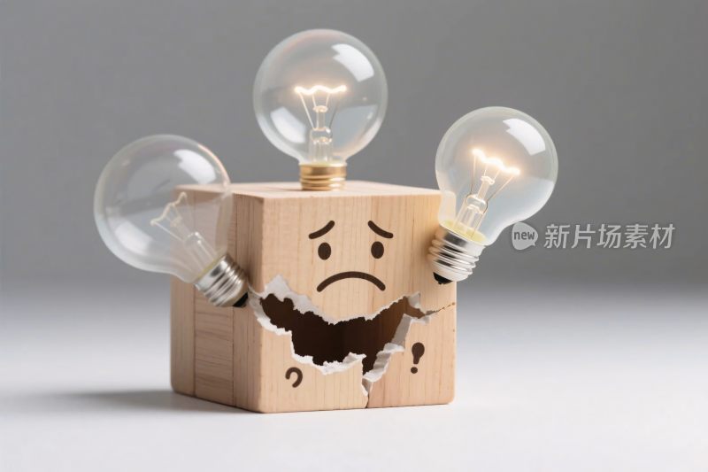 木块灯泡创意装置