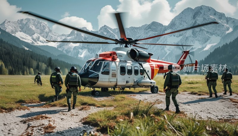 直升机救援演练