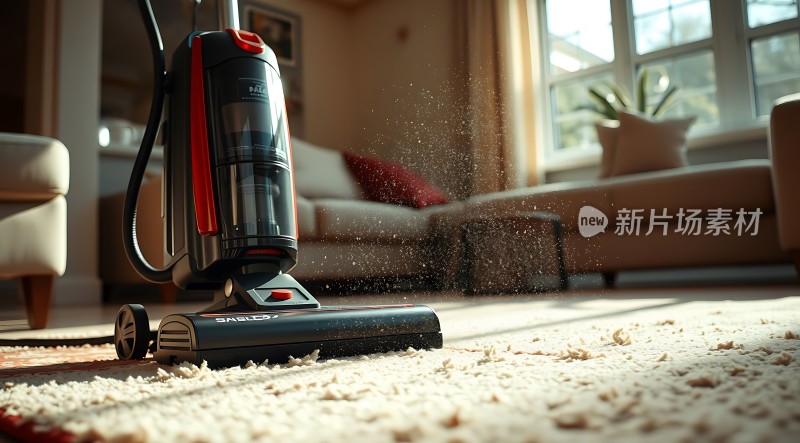 新片场素材 吸尘器清洁地毯
