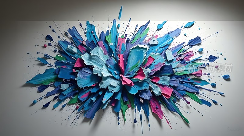 色彩爆炸艺术装置